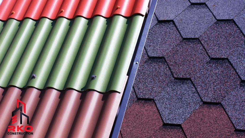 different roofing material and colors